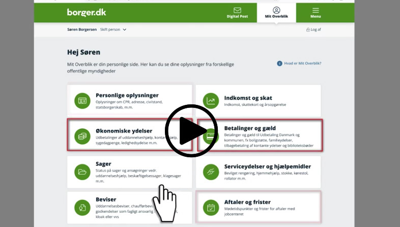 På eKurser.nu kan du se en kort video, der giver en introduktion til, hvordan man bruger Mit Overblik. 